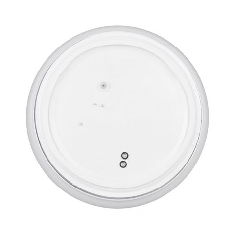 Detaliu lateral plafonieră E27 albă Ø255mm cu bază metalică