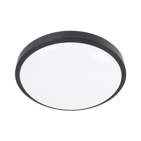 plafoniera rezistenta ip44 neagra 24w luvo cu senzor rf