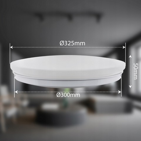 plafoniera led 18w cu senzor microwave 4000k ip44 Ø325mm