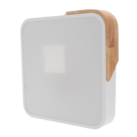 Plafonieră LED pătrată 24W alb/negru design minimalist
