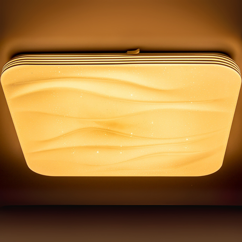 Plafonieră LED cu bază metalică de 400x400 mm și iluminare uniformă