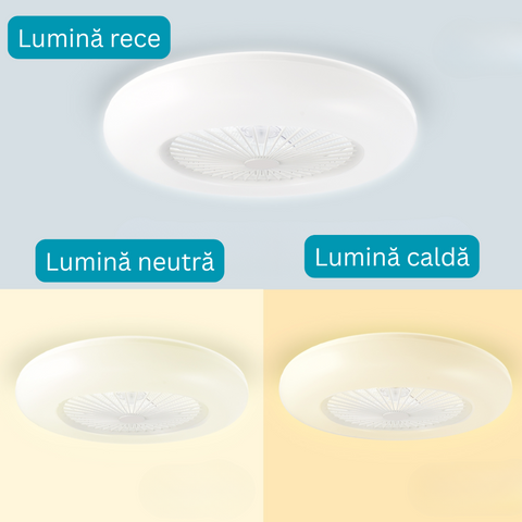 ventilator tavan, ventilator cu plafo niera CCT, plafoniera cu ventilator si telecomanda, corp iluminat cu ventilator, lustra led cu ventilator si telecomanda, ventilator tavan silentios, led-box.ro