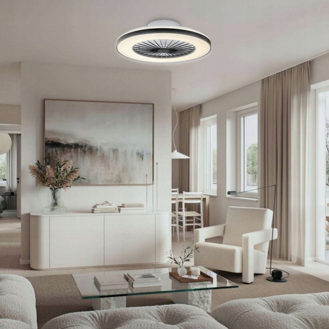 Plafoniera LED KLEO neagră Ø480 mm cu iluminare 3CCT