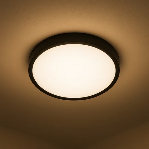 plafoniera eleganta led slim negru 24w alb neutru