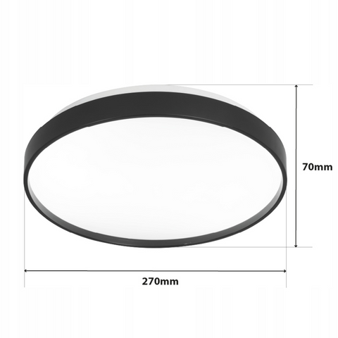 Plafoniera LED FILO cu dimensiuni exprimate in mm