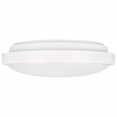 Detaliu plafonieră LED albă Ø255mm IP44 rezistentă la umiditate