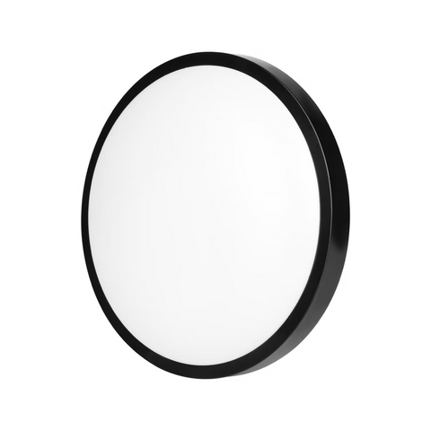 plafoniera economica led neagra 18w rotunda cu senzor