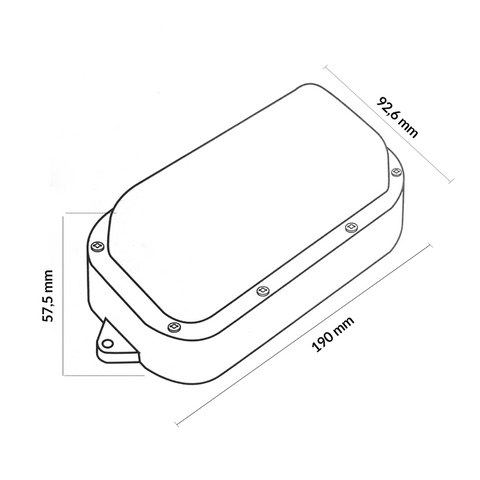 Imagine cu dimensiunea plafonierei led rezistenta la conditii de mediu dificile, cum ar fi umiditate extrema, led-box.ro