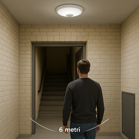 plafonieră LED modernă cu senzor 6 metri