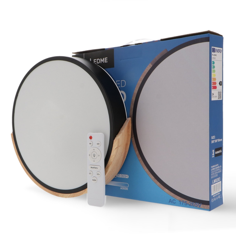 Detaliu difuzor plafonieră LED Wood 24W policarbonat opal
