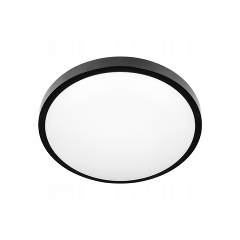 Plafonieră LED Luvo 12W neagră pentru bucătării și băi moderne