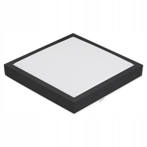plafoniera moderna neagra cu senzor reglabil ip44 pentru interior