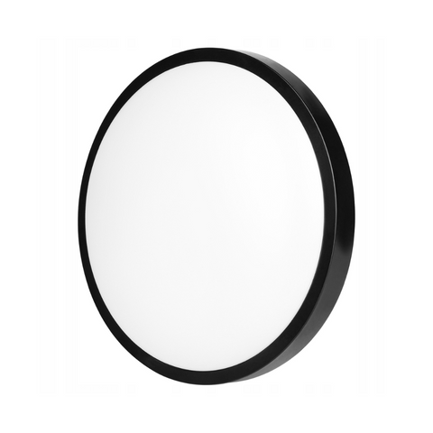 plafoniera decorativa neagra slim rotunda cu senzor dip