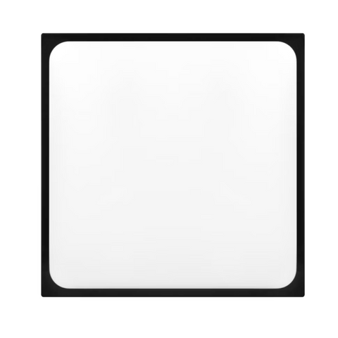 plafoniera rezistenta ip44 neagra patrata 2xe27 305x305mm