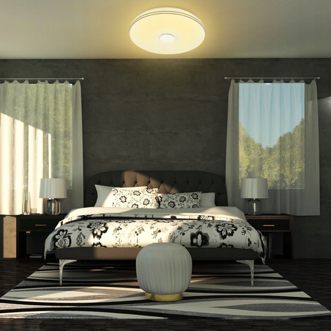 plafoniera decorativa rgbw 72w cu telecomanda si aplicatie