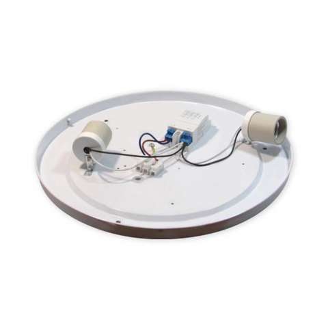 Corp iluminat LED rotund negru cu senzor reglabil și protecție IP44