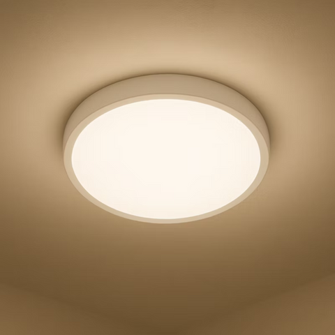 plafoniera cu senzor microvaluri dip 18w luvo alba ip44