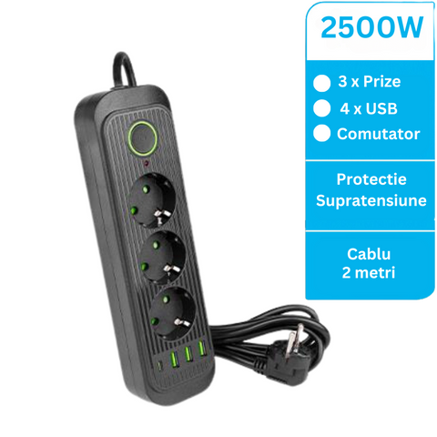 prelungitor cu prize si usb, prelungitor multifunctional, prelungitoare smart, prelungitoare priza cu usb, prelungitor priza cu usb