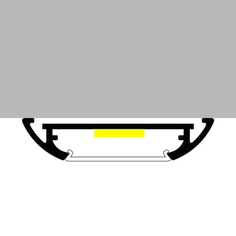 Profil aluminiu Mind, pentru banda LED, 8.6 x 39 mm, 2 m - led-box.ro