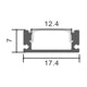 Profil aluminiu Sid, pentru banda LED, 7 x 17.4 mm, 2 m, alb - led-box.ro