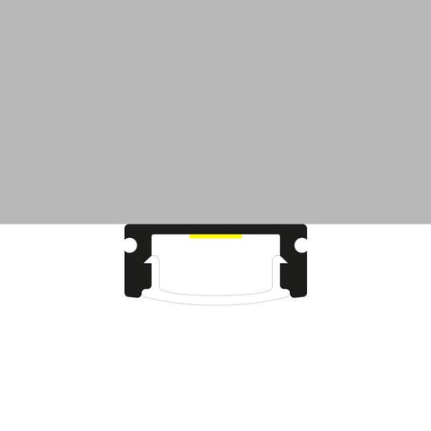 Profil aluminiu Sid, pentru banda LED, 7 x 17.4 mm, 2 m, negru - led-box.ro