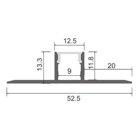 profil led aluminiu, profil banda led, profile aluminiu, profil led incastrabil, profil aluminiu 13.3 x 52.5 mm, profile incastrate, profil aluminiu, profil banda led, profil din aluminiu, profil pentru banda led, profile de aluminiu Dedeman, profil aluminiu incastrabile, profil banda led incastrabil