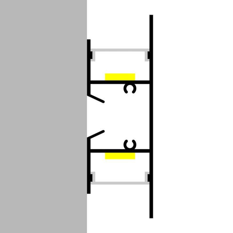 profil led aluminiu, profil aplicat banda led, profile aluminiu, profil aluminiu 753x245mm, profile aplicate perete, profil aluminiu aplicat, profil banda led, profil din aluminiu de perete, profile de aluminiu Dedeman, profil aluminiu montaj perete