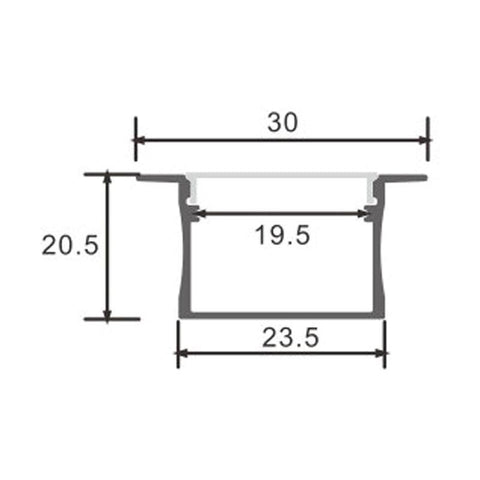 profil led incastrat, profil incastrat banda led, profile aluminiu incastrate, profil aluminiu 20.5 x 30 mm, profile incastrate, profil din aluminiu 2m, profil banda led, profil din aluminiu incastrat, profile de aluminiu Dedeman, profil aluminiu montaj incastrat, led-box.ro
