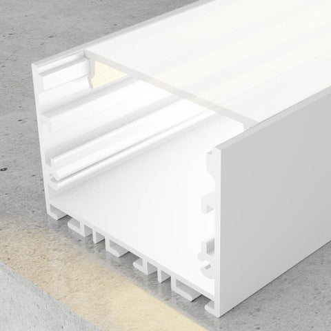 Profil LED suspendat Sixe, aluminiu, 32 x 50 mm, 2 metri, alb - led-box.ro
