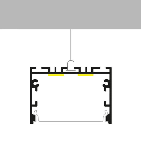 profil led negru, profil aluminiu, profil banda led, profile aluminiu suspendate, profil aluminiu 32x50 mm, profile suspendate, profil aluminiu suspendat, profil banda led, profil din aluminiu suspendat, profile de aluminiu Dedeman