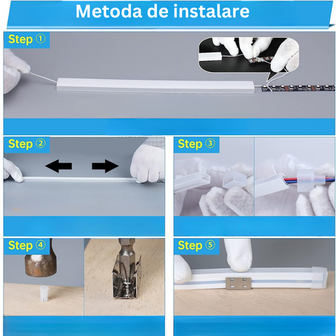profil silicon, profil banda led, profil silicon 8x4mm, profil banda led exterior, dispersor banda led, profil banda led flexibil, profil led dedeman, profil flexibil banda led, profil slim, led-box.ro