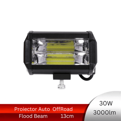 Proiector Auto Led COB 30W/3000lm, 13cm, IP68 - led-box.ro