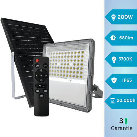 proiector incarcare solara, proiector solar cu telecomanda, proiector cu panou solar 200W, proiector solar cu senzor, proiector incarcare solara, proiectoare solare, led-box.ro
