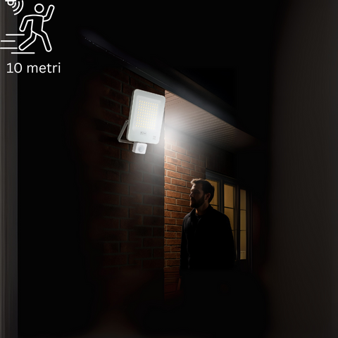 Proiectoare LED 100W cu senzor, IP65, detectare miscare 10 metri