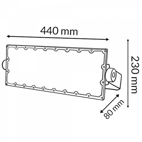 Proiector LED industrial cu eficiență 150 lm/W și reglaj 1-10V, construit pentru condiții extreme