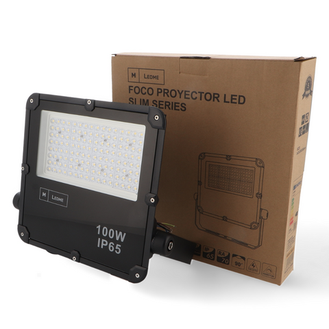 proiector LED 100W, proiector LED exterior IP65, iluminat LED dimabil 1-10V, proiector LED industrial, proiector slim LED 100W, iluminat curte / parcare LED, led-box.ro