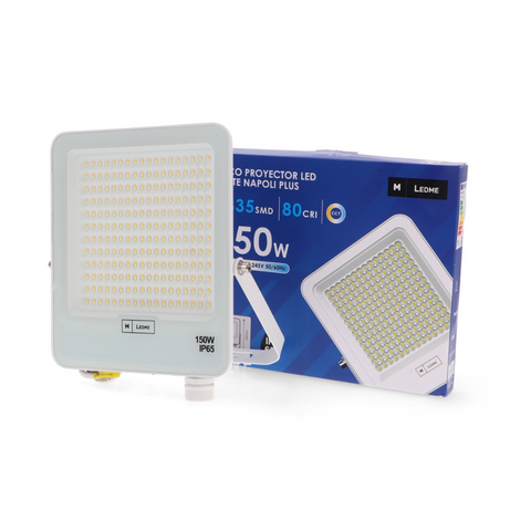 Proiector LED alb 150W cu selecție temperatură de culoare alb cald neutru rece