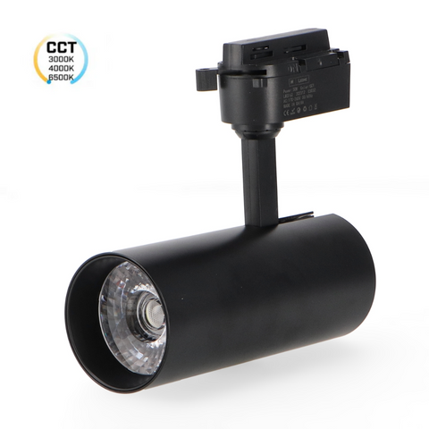Proiector LED 30w, spot led pe sina, proiector led CCT pe sina, iluminat sina, sina spoturi, spoturi CCT pe sina, sina led tavan, iluminat pe sina, proiectoare CCT pe sina, sina tavan spoturi negre, corpuri de iluminat pe sina, proiector led sina, spoturi sina negre, led-box.ro