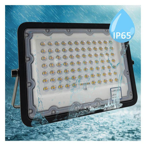 proiector LED 230v, proiector exterior, proiector gradina, proiector garaj, proiector led CCT, proiector iluminat exterior, proiector rezistent la apa, proiector 100w, proiector dedeman, proiector led 11000lm