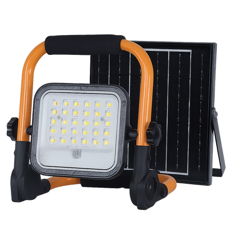 Proiector led de lucru cu panou solar si acumulator, led-box.ro