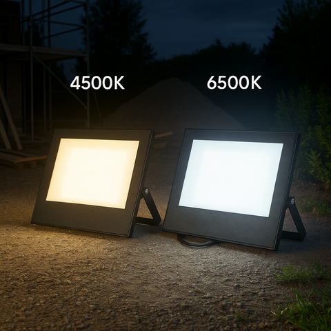 Reflector LED 10000lm cu carcasă neagră, protecție IP65, lumina neutra si rece
