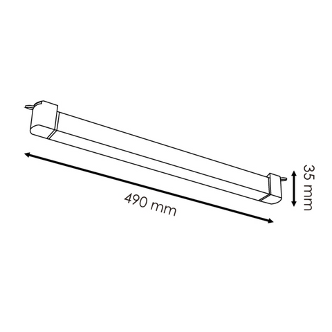 proiector liniar sina 24w, proiector led liniar negru, iluminat sina, lampa liniara sina monofazata, corp liniar sina, led-box.ro
