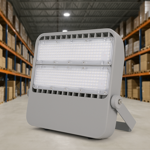 Proiector LED Pronext 200W, carcasă din aluminiu, tehnologie Sanan, ideal pentru spații industriale.