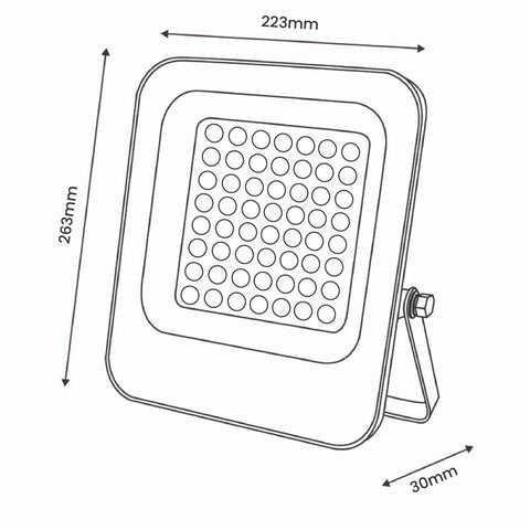 Proiector LED Napoli Plus 100W, chip Osram, IP65, 6000K - led-box.ro