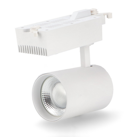 Proiector LED 40w alb, spot led pe sina, proiector led pe sina, iluminat sina, sina spoturi, spoturi albe pe sina, sina led tavan, iluminat pe sina, proiectoare albe pe sina, sina tavan spoturi alb, corpuri de iluminat pe sina, proiector led sina, spoturi sina albe, led-box.ro