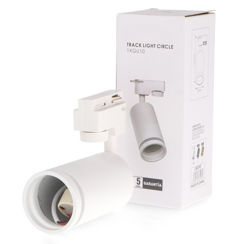 proiector pe sina, proiector alb sina, iluminat sina, spot led sina, proiector spot alb, spot sina alb, proiector orientabil gu10, led-box.ro
