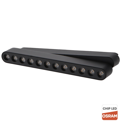 spot LED magnetic 12w negru, spot led sina magnetica, proiector led pe sina magnetica, iluminat sina magnetica, sina spoturi magnetice, corpuri iluminat sina magnetica, spoturi magnetice pe sina, spoturi negre magnetice, sina magnetica led tavan, iluminat pe sina magnetica, led-box.ro