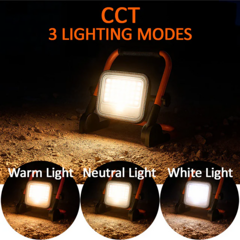 Proiector led cu panou solar, 3 temperaturi de culoare disponibile, led-box.ro