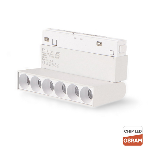 proiector LED magnetic 6w Alb, spot led sina magnetica, proiector led liniar pe sina magnetica, iluminat sina magnetica, sina spoturi magnetice, corpuri iluminat sina magnetica, spoturi magnetice liniare pe sina, spoturi magnetice albe, sina magnetica led tavan, iluminat pe sina magnetica, led-box.ro