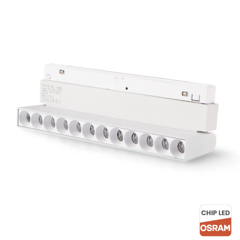 proiector LED magnetic 12w Alb, spot led sina magnetica, proiector led liniar pe sina magnetica, iluminat sina magnetica, sina spoturi magnetice, corpuri iluminat sina magnetica, spoturi magnetice liniare pe sina, spoturi magnetice albe, sina magnetica led tavan, iluminat pe sina magnetica, led-box.ro